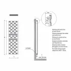 Radiatore Verticale Idraulico a Parete di Design Moderno fino 898 Watt - Air Viadurini