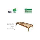 Rete Matrimoniale Interamente in Legno di Faggio Bio Energy 160x190cm - Energy Viadurini