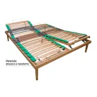 Rete Matrimoniale Regolabile in Legno di Faggio Bio Energy ATP Manuale - Energy Viadurini