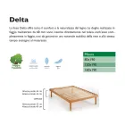 Rete Piazza e Mezzo Interamente in Legno di Faggio Bio Delta 120x190 cm - Delta Viadurini