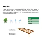 Rete Singola Interamente in Legno di Faggio Bio Delta 80x190 cm - Delta Viadurini