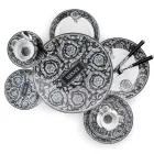 Rosenthal Versace Barocco 4 Piatti Piani Diametro 17 cm in Porcellana - Barocco Viadurini