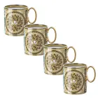 Rosenthal Versace Barocco Mosaic 4 Bicchieri con Manico in Porcellana - Mosaic Viadurini
