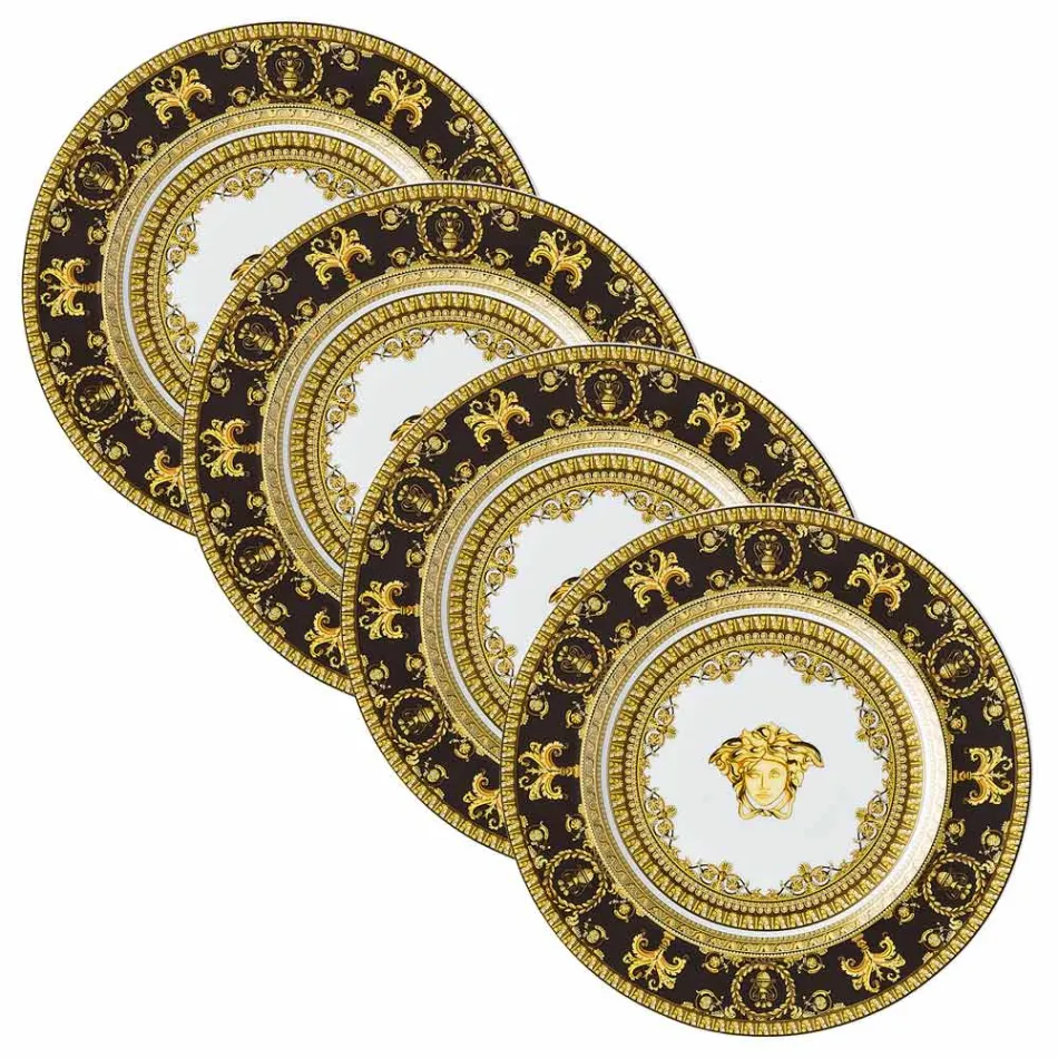 Rosenthal Versace I Love Baroque 4 Piatti Piani Diametro 18 cm - Baroque Viadurini