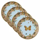Rosenthal Versace Le Jardin 4 Piatti Piani Diametro 17 cm in Porcellana - Jardin Viadurini
