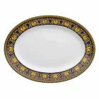 Rosenthal Versace Medusa Blue Piatto ovale 40cm di design porcellana Viadurini
