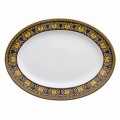 Rosenthal Versace Medusa Blue Piatto ovale 40cm di design porcellana