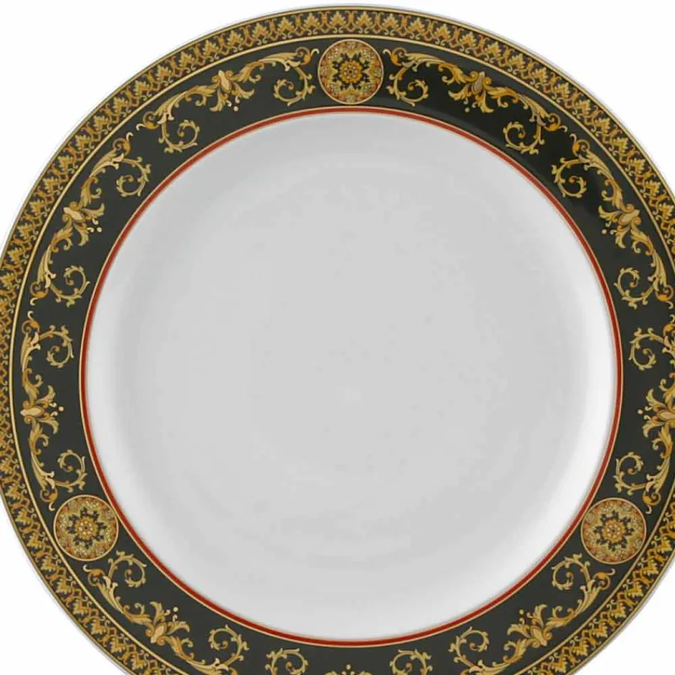 Rosenthal Versace Medusa Blue Piatto piano 27cm di design porcellana  Viadurini