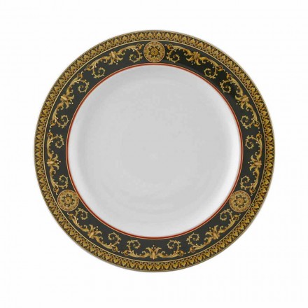 Rosenthal Versace Medusa Blue Piatto piano 27cm di design porcellana  Viadurini