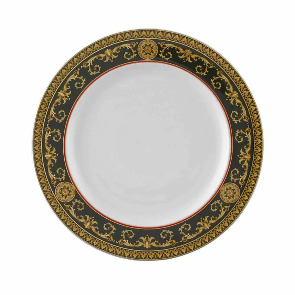 Rosenthal Versace Medusa Blue Piatto piano 27cm di design porcellana  Viadurini