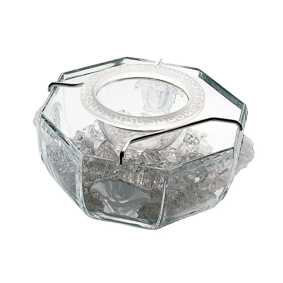 Rosenthal Versace Medusa Crystal Coppa Caviale in Cristallo - Medusacrystal Viadurini