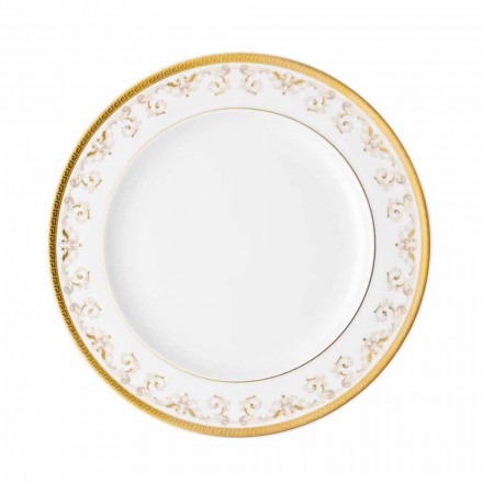 Rosenthal Versace Medusa Gala Gold Piatto piano 27cm design porcellana Viadurini