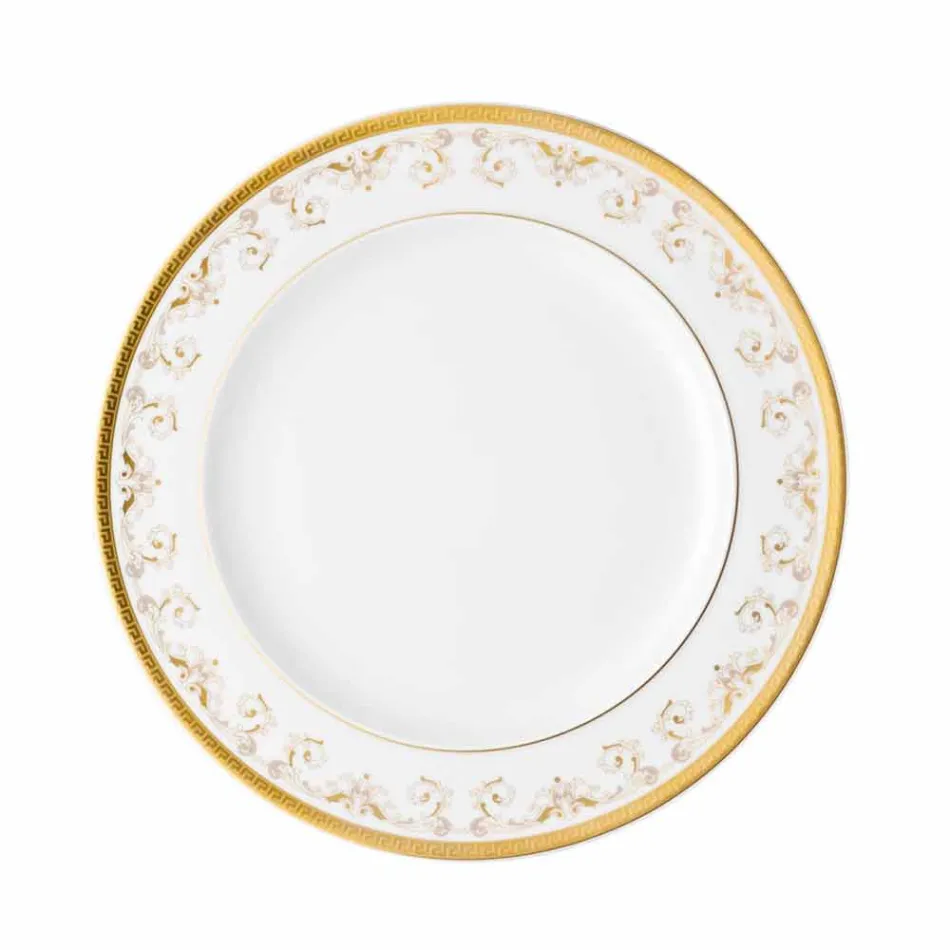 Rosenthal Versace Medusa Gala Gold Piatto piano 27cm design porcellana Viadurini