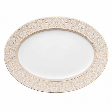 Rosenthal Versace Medusa Gala Piatto ovale 40cm di design porcellana Viadurini