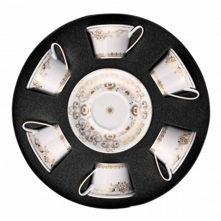 Rosenthal Versace Medusa Gala set tazze da tè in porcellana 6 pezzi Viadurini