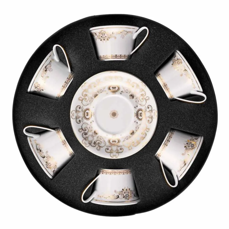 Rosenthal Versace Medusa Gala set tazze da tè in porcellana 6 pezzi Viadurini