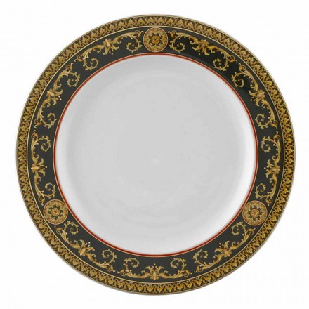 Rosenthal Versace Medusa Rosso Piatto piano 27cm in porcellana Viadurini