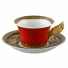 Rosenthal Versace Medusa Rosso set tazze da tè 6 pezzi in porcellana Viadurini