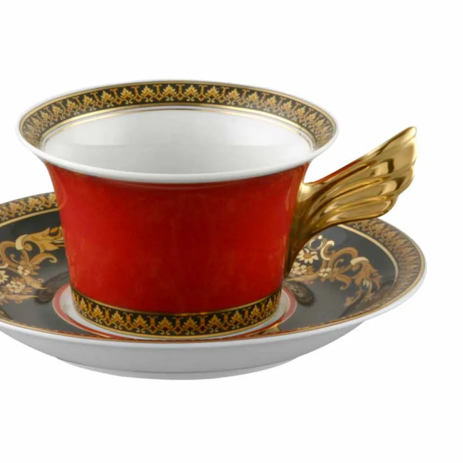 Rosenthal Versace Medusa Rosso Tazza da tè  moderno design  porcellana Viadurini