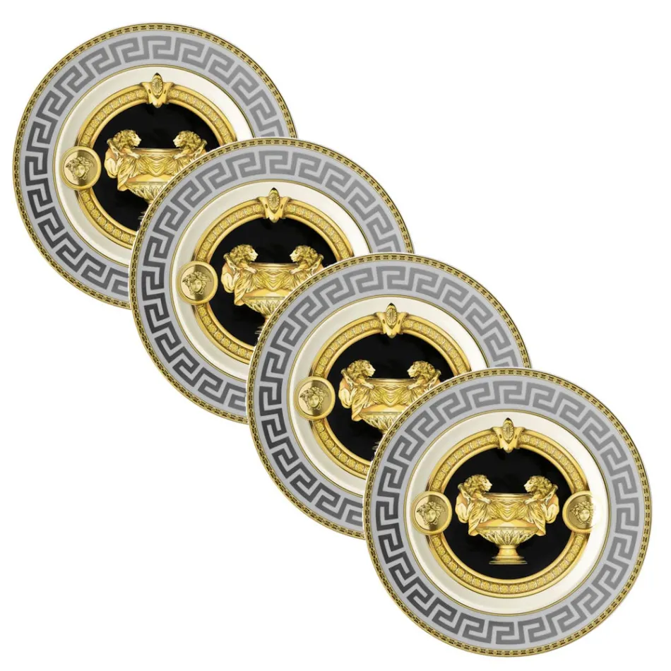 Rosenthal Versace Prestige Gala 4 Piatti Piani Diametro 18 cm - Prestige Viadurini