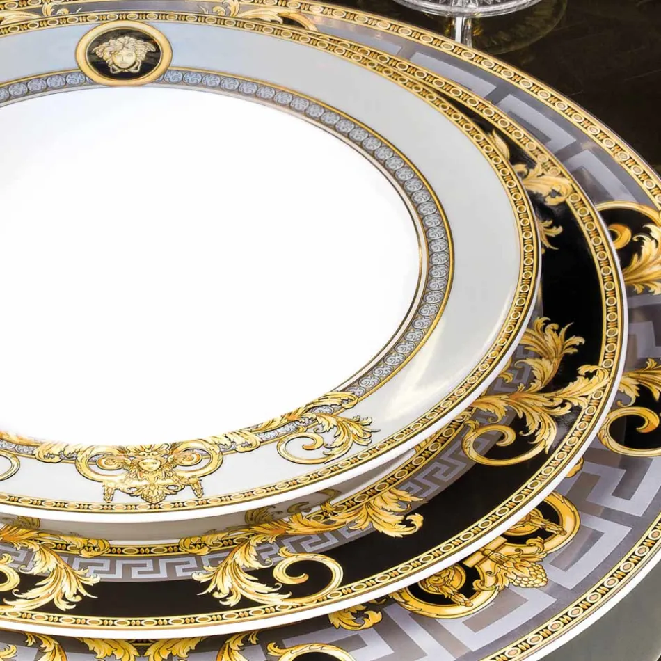 Rosenthal Versace Prestige Gala 4 Piatti Piani Diametro 18 cm - Prestige Viadurini