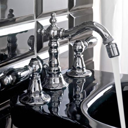 Rubinetteria Bidet 3 Fori Classica con Leve in Ottone Made in Italy- Noriana Viadurini