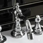 Rubinetteria Bidet 3 Fori Classica con Leve in Ottone Made in Italy- Noriana Viadurini
