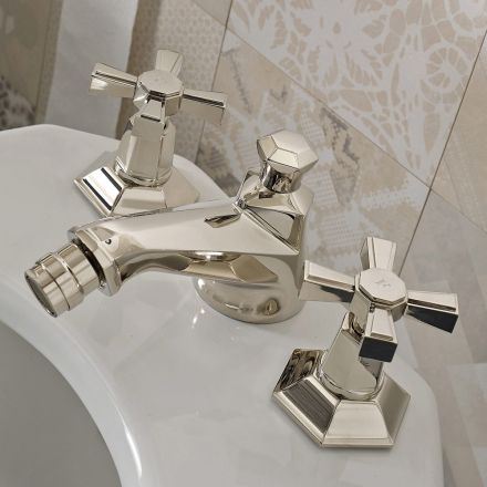 Rubinetteria Bidet Design 3 Fori in Ottone Stile Vintage Made in Italy – Silvana Viadurini