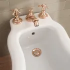 Rubinetteria Bidet di Design Vintage in Ottone a 3 Fori Made in Italy – Klarisa Viadurini