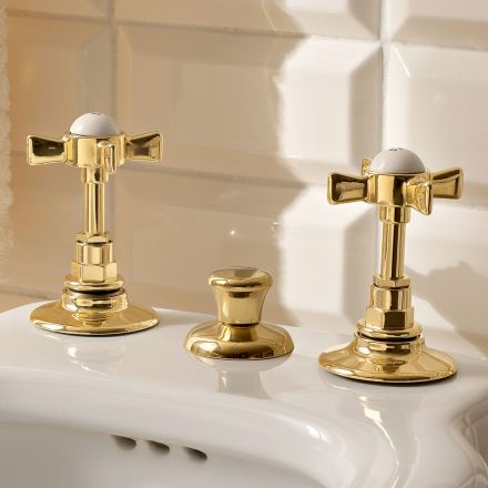 Rubinetteria Bidet Vintage in Ottone Erogazione Interna Made in Italy – Katerina Viadurini