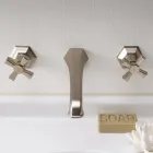 Rubinetteria Lavabo a Muro Design VIntage in Ottone Made in Italy – Silvana Viadurini
