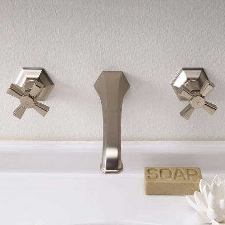Rubinetteria Lavabo a Muro Design VIntage in Ottone Made in Italy – Silvana Viadurini
