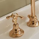 Rubinetteria Lavabo Alto Vintage in Ottone 3 Fori Made in Italy – Klarisa Viadurini