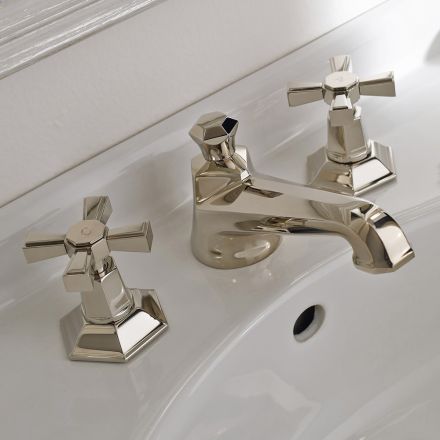 Rubinetteria Lavabo da Appoggio Design VIntage in Ottone Made in Italy – Silvana Viadurini