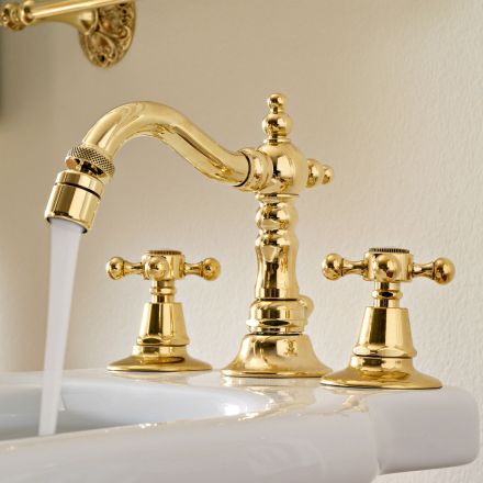 Rubinetteria Vintage da Bidet a 3 Fori in Ottone Vintage Made in Italy – Ursula Viadurini