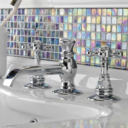 Rubinetteria Vintage da Lavabo a 3 Fori in Ottone Vintage Made in Italy – Elisea Viadurini