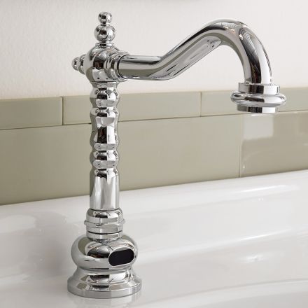 Rubinetto Elettronico Monoforo per Lavabo Stile Classico in Ottone - Noriana Viadurini