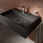 Rubinetto Miscelatore Monocomando per Lavabo Ottone Design Squadrato - Erik Viadurini