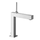 Rubinetto Miscelatore Monocomando per Lavabo Ottone Design Squadrato - Erik Viadurini