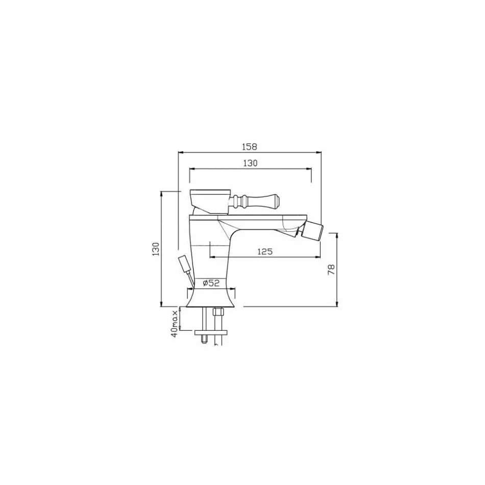 Rubinetto Miscelatore per Bidet in Ottone Made in Italy - Neno Viadurini