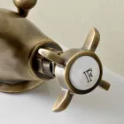 Rubinetto Monoforo per Bidet Classico in Ottone e Maniglie a Farfalla - Miriano Viadurini