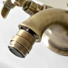 Rubinetto Monoforo per Bidet Classico in Ottone e Maniglie a Farfalla - Miriano Viadurini