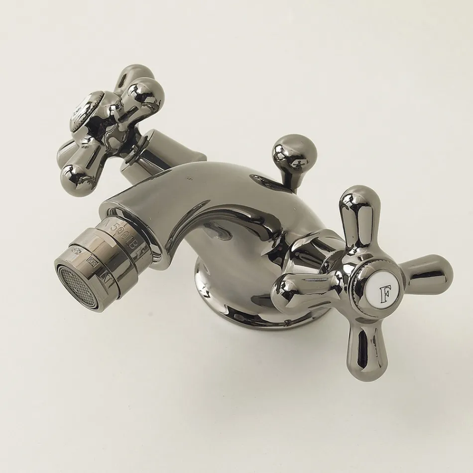 Rubinetto Monoforo per Bidet in Ottone con Scarico Stile Classico - Ercolina Viadurini