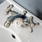 Rubinetto Monoforo per Bidet in Ottone con Scarico Stile Classico - Ercolina Viadurini