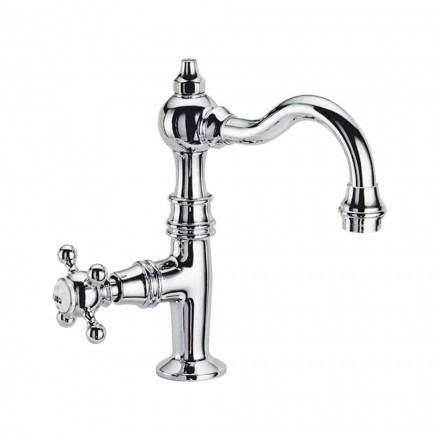 Rubinetto per Lavabo Bagno Monoacqua di Design in Ottone Made in Italy - Binsu Viadurini