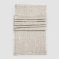 Runner in Lino Beige con Bordo con Piega Lusso Artigianale Italiano - Limao  
