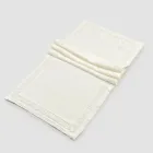 Runner in Lino Pesante Bianco Naturale con Goffratura Lusso Italiano - Limao   Viadurini