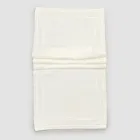 Runner in Lino Pesante Bianco Naturale con Goffratura Lusso Italiano - Limao   Viadurini