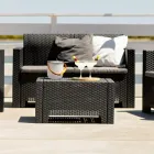 Salotto con 1 Divano, 2 Poltrone e 1 Tavolino con Cuscini Seduta - Machine Viadurini
