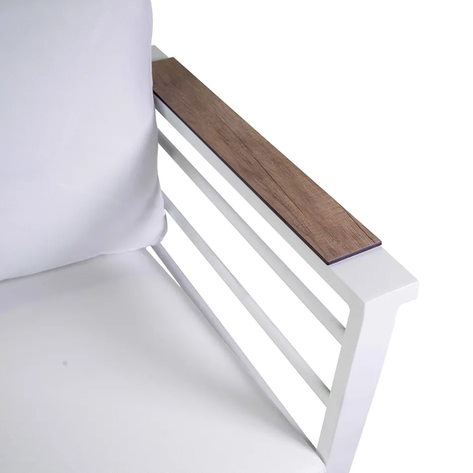 Salotto da Esterno Composto da 2 Poltrone e 1 Tavolino in Alluminio - Righello Viadurini